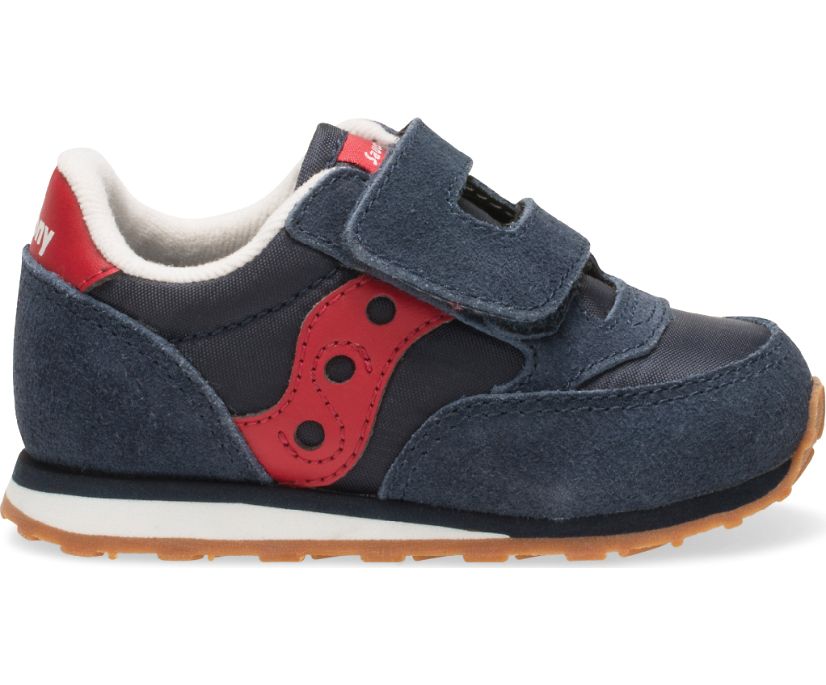 Saucony Baby Jazz Hook & Loop Kids' Sneakers Navy / Red | Canada 707TCEV